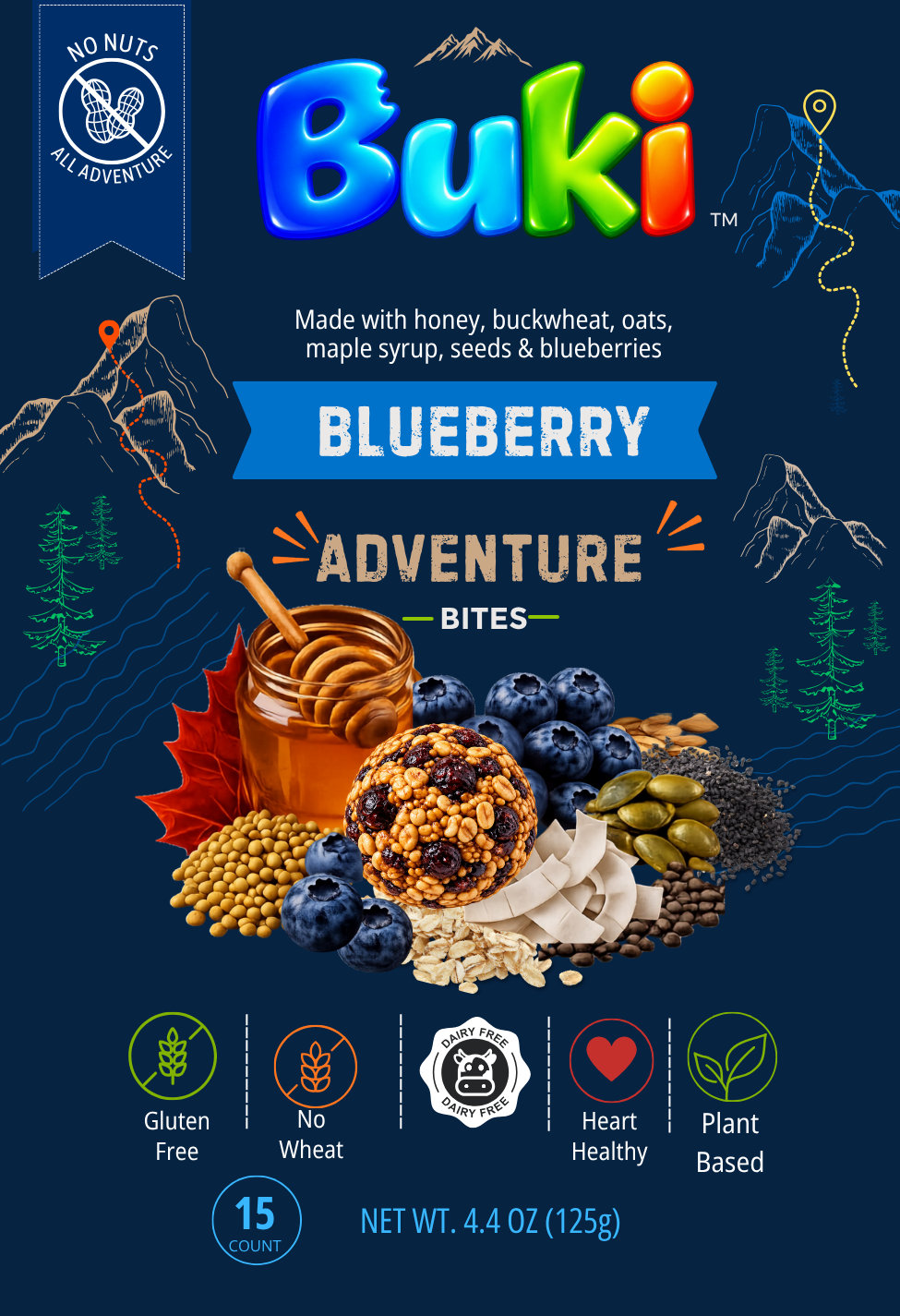 Honey Maple Blueberry 15-Count Retail Bag Front